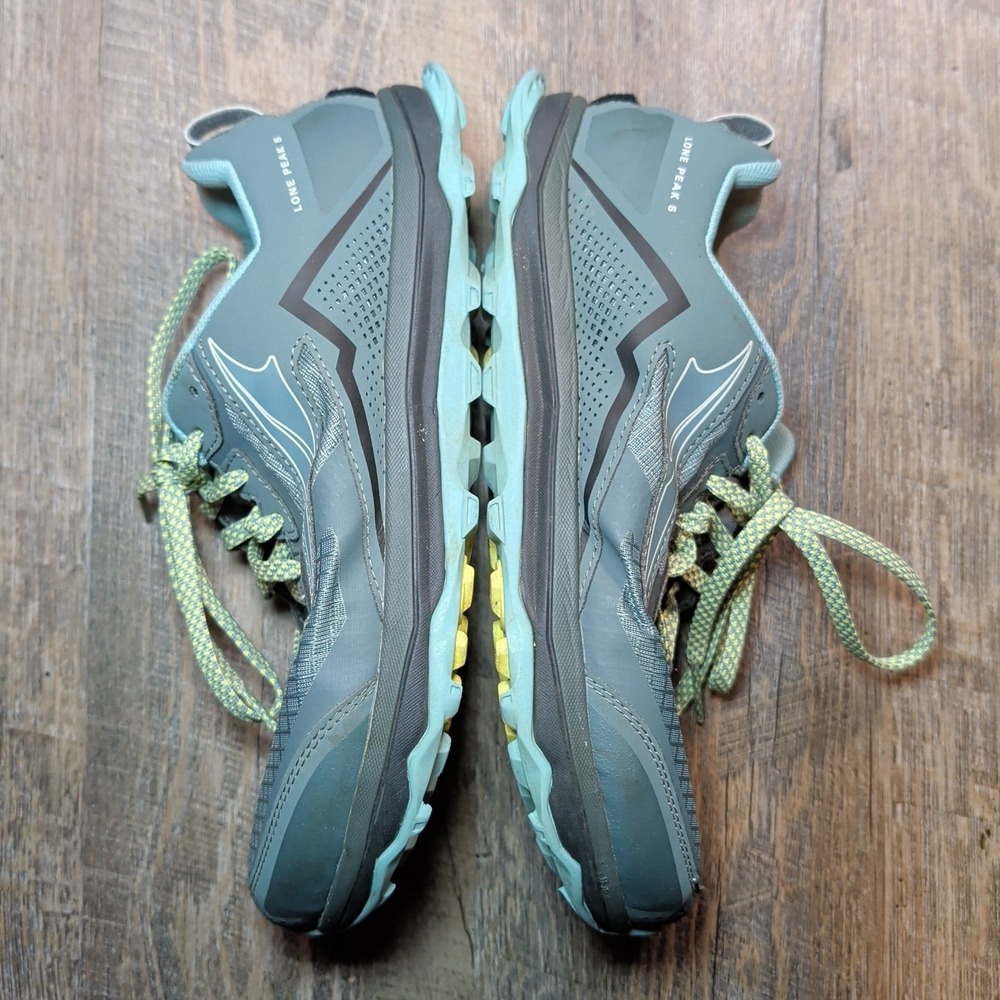 Altra Lone Peak 5 Running Shoes Womens Sz 10 Wide AL0A547W327 Green Trail Hiking - Picture 11 of 14